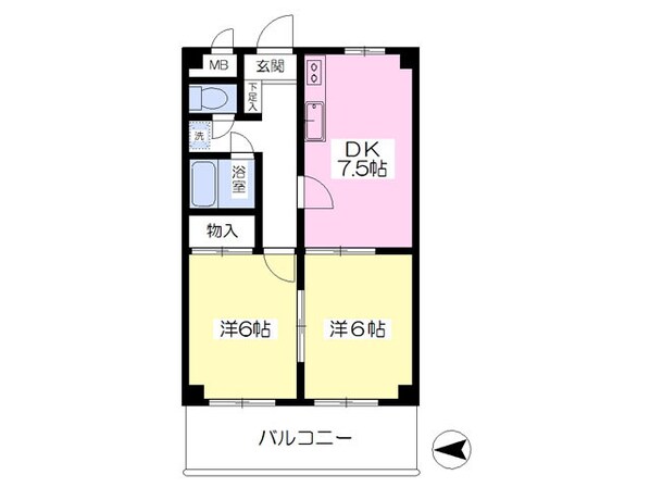 楠マンションの物件間取画像